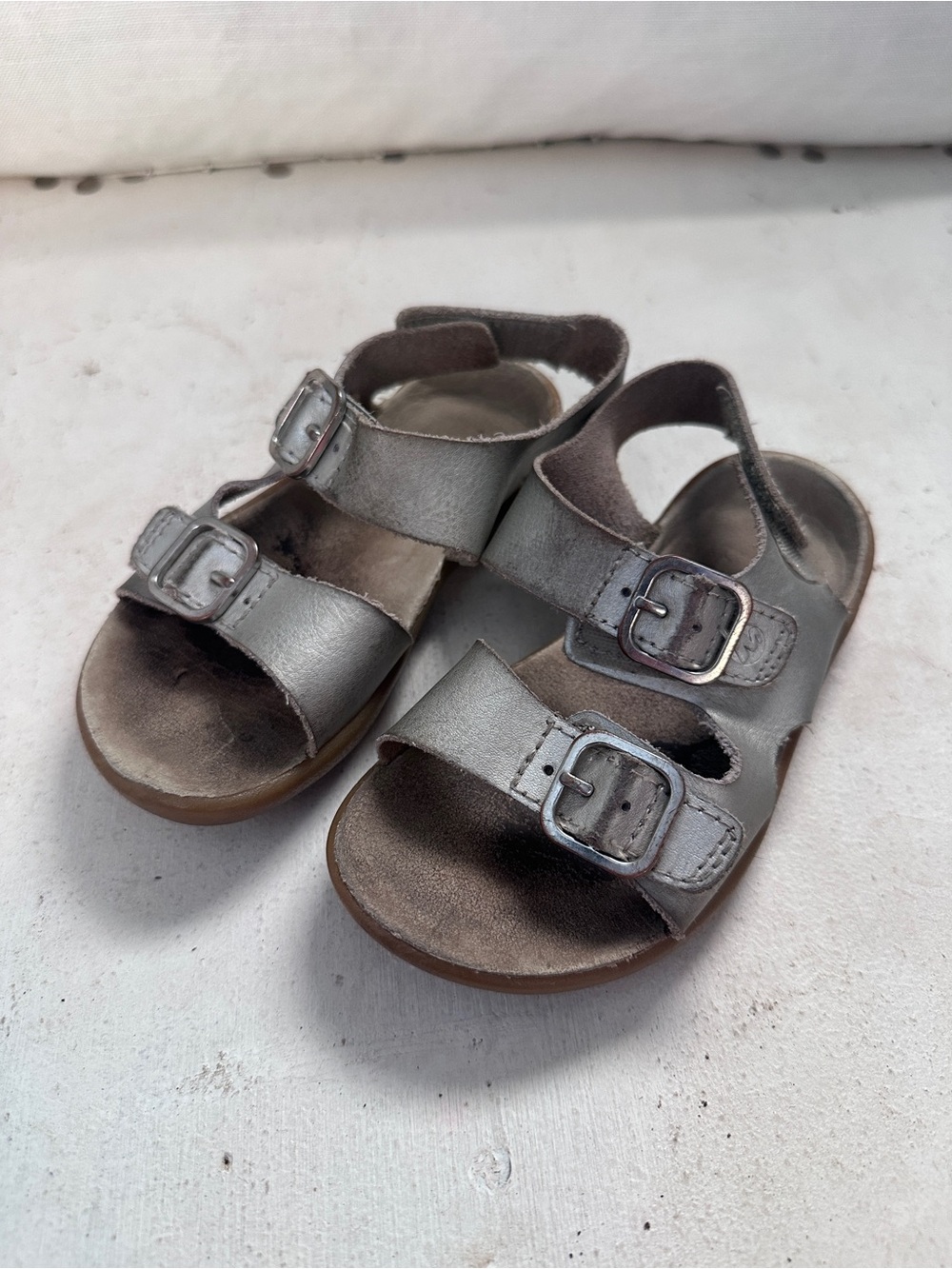 Merrell Kids Silver Double-Buckle Comfort Sandals